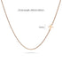 Bold Alphabet Letter Initial Charm Necklace in Rose Gold Tone